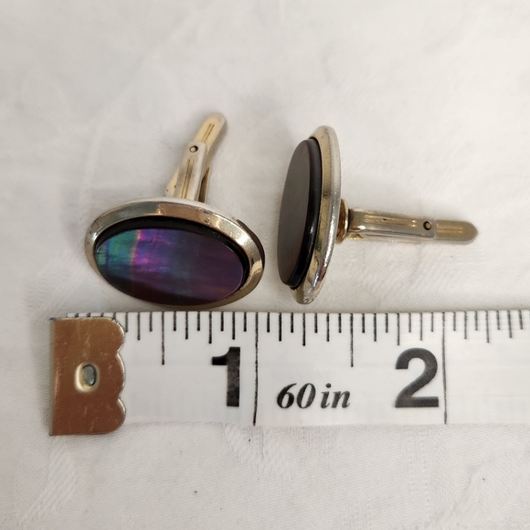 Silver Mother of Pearl Cufflinks - Picture 6 of 6